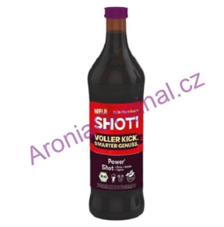 SHOTI bio Power-Shot (hruška, arónie, zázvor), 100% přímo lisovaná šťáva, 0,7 litru